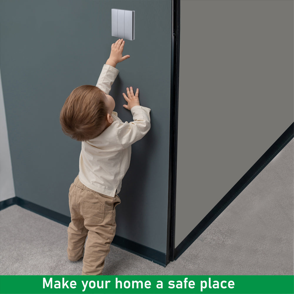 Wireless Kinetic 3 Gang Switch ECO SERIES (Silver body) with 3 Non Dimmable 5A RF Receivers. No Wiring, No Batteries, No Drilling Holes