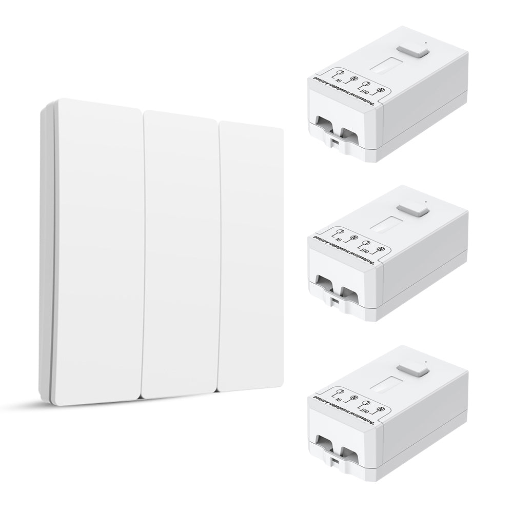Kinetic Rj100 Ener-J 3-Gang Wireless Kinetic Switch Kit | 3x 500W Receivers