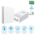 Ener-J 1 Gang Wireless Kinetic Switch and 500W RF Receiver Kit, ECO Series, White Finish