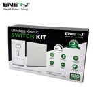 Ener-J 1 Gang Wireless Kinetic Switch and 500W RF Receiver Kit, ECO Series, White Finish