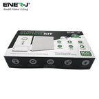 Ener-J 1 Gang Wireless Kinetic Switch and 500W RF Receiver Kit, ECO Series, White Finish