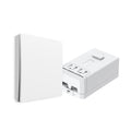 White electronic Wireless Kinetic Switch & 500W WiFi Receiver Kit with connectors on a white background