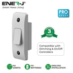 ENER-J Wireless Kinetic Architrave Switch PRO Range | White | No Wiring, No Battery | Easy DIY Installation