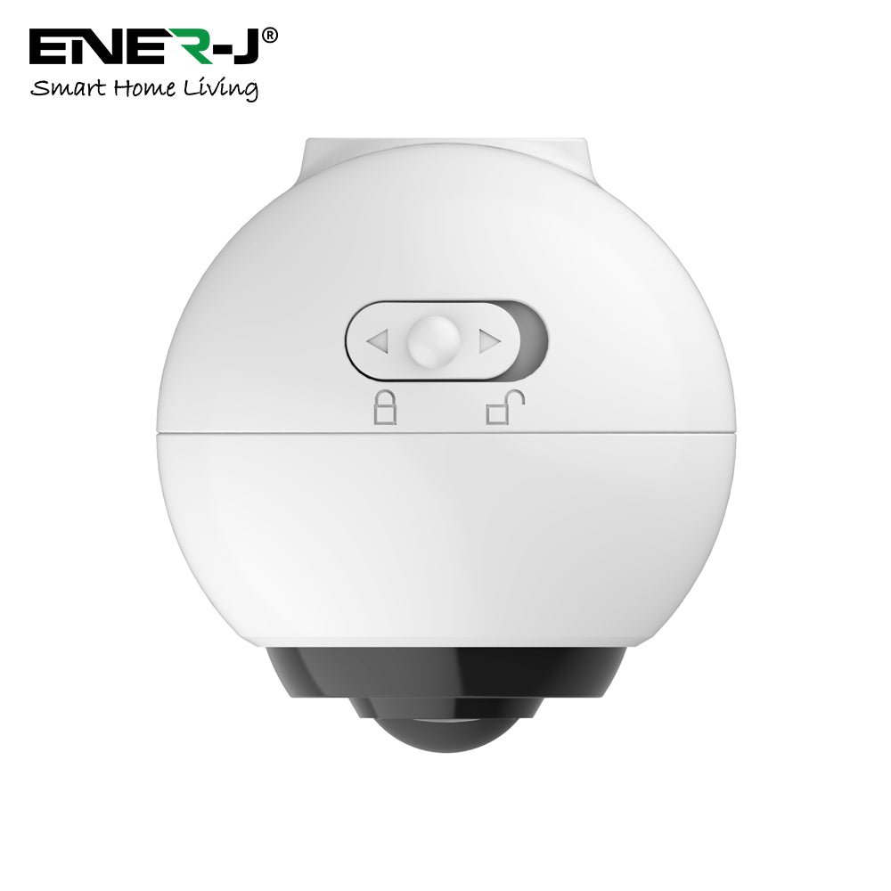 ENER-J Wireless 1080P Battery Security Camera with PIR Motion Detection, Two-Way Audio, Night Vision & IP65 Waterproof, Rechargeable, Magnetic Mount