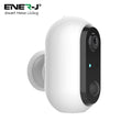 ENER-J Wireless 1080P Battery Security Camera with PIR Motion Detection, Two-Way Audio, Night Vision & IP65 Waterproof, Rechargeable, Magnetic Mount
