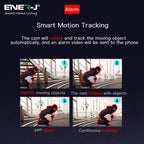 Ener-J Smart WiFi 1080P PTZ Indoor Security Camera, 360 Degreesâ Coverage, Night Vision, Two-Way Audio & Motion Tracking