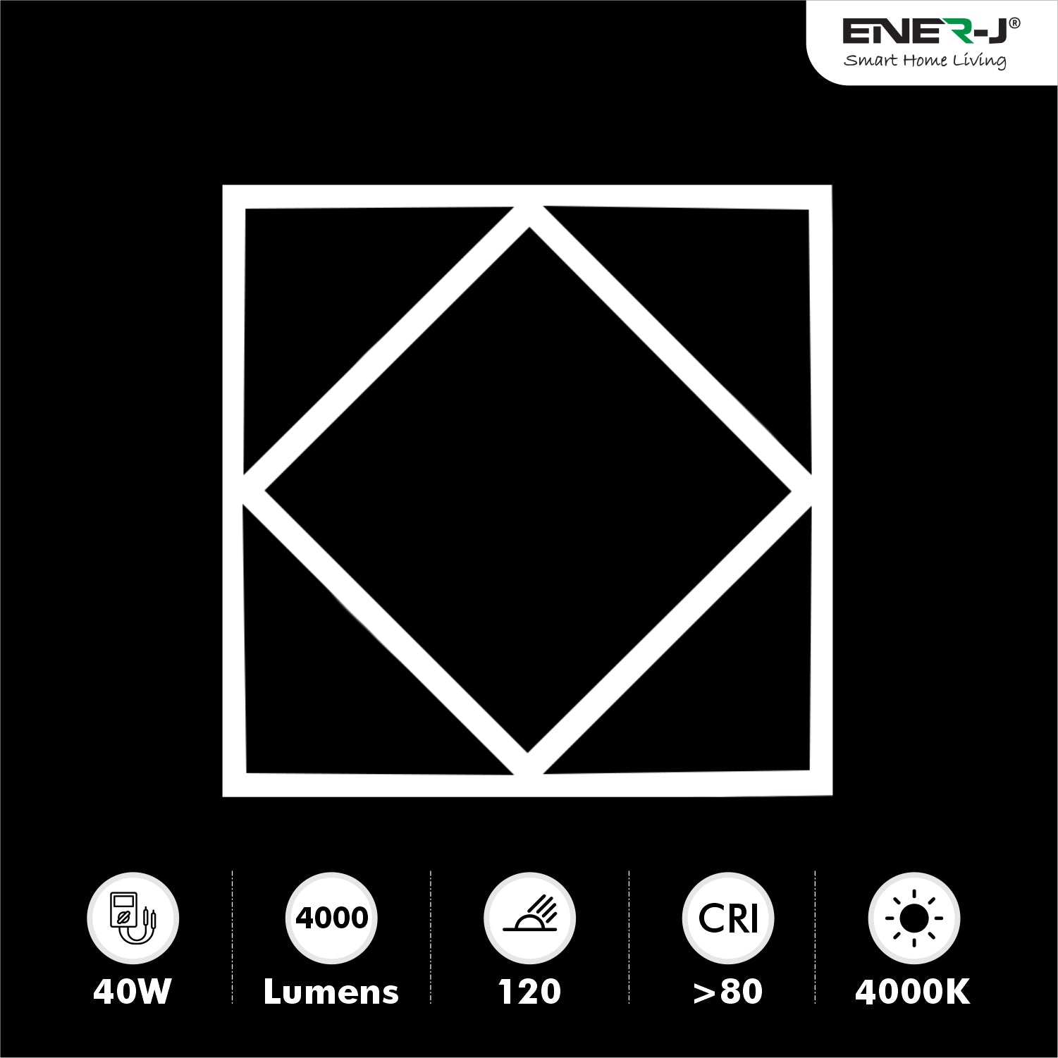 Double Square LED Ceiling Panel 40W 4000 Lumens 4000K modern commercial ceiling light for offices shops schools and retail spaces