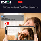 Ener-J Smart WiFi 1080P PTZ Indoor Security Camera, 360 Degreesâ Coverage, Night Vision, Two-Way Audio & Motion Tracking