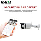 ENER-J 1080P Smart WiFi Outdoor Bullet IP Camera with 25m Night Vision, Motion Detection, Two-Way Audio & IP66 Weatherproof Design, Home Security Surveillance Camera