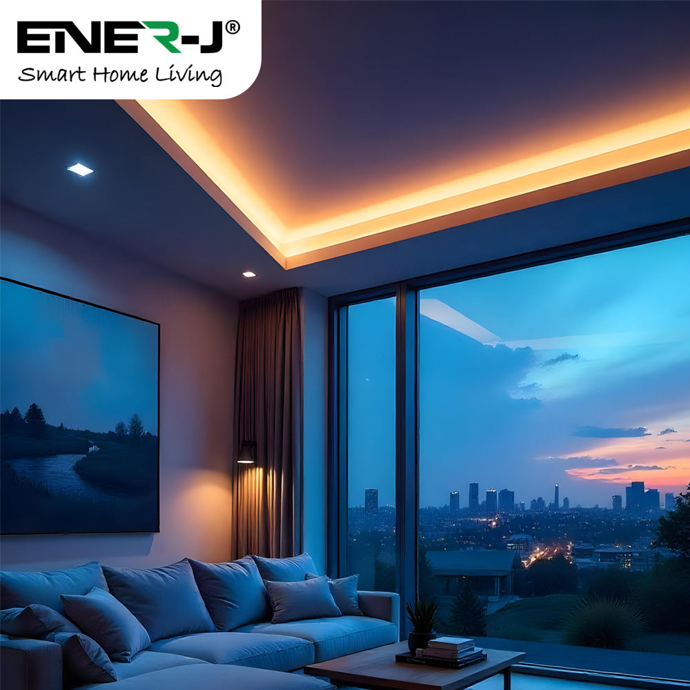 ENER-J 17mm aluminium LED profile channel with PC diffuser for LED strip lighting installations