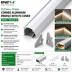 ENER-J aluminium skirting profile with rounded edge modern wall trim for contemporary interiors