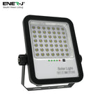 ENER-J solar LED floodlight front view with IP65 waterproof outdoor lighting design