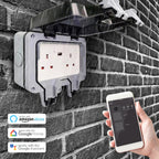ENER-J weatherproof outdoor smart socket with Alexa Google Home and app control