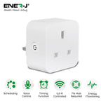 ENER-J WiFi smart plug UK with energy monitoring, app control, Alexa and Google Assistant voice control for smart home automation