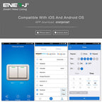 ENERJSMART mobile app interface for iOS and Android smart socket scheduling and control