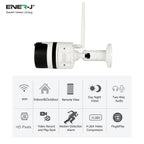 ENER-J 1080P Smart WiFi Outdoor Bullet IP Camera with 25m Night Vision, Motion Detection, Two-Way Audio & IP66 Weatherproof Design, Home Security Surveillance Camera