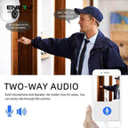 ENERJ Smart WiFi Outdoor Dome IP Camera, 2K 3MP Pan-Tilt Security Camera with Night Vision, Motion Detection, Two-Way Audio, Alexa/Google Home Compatible