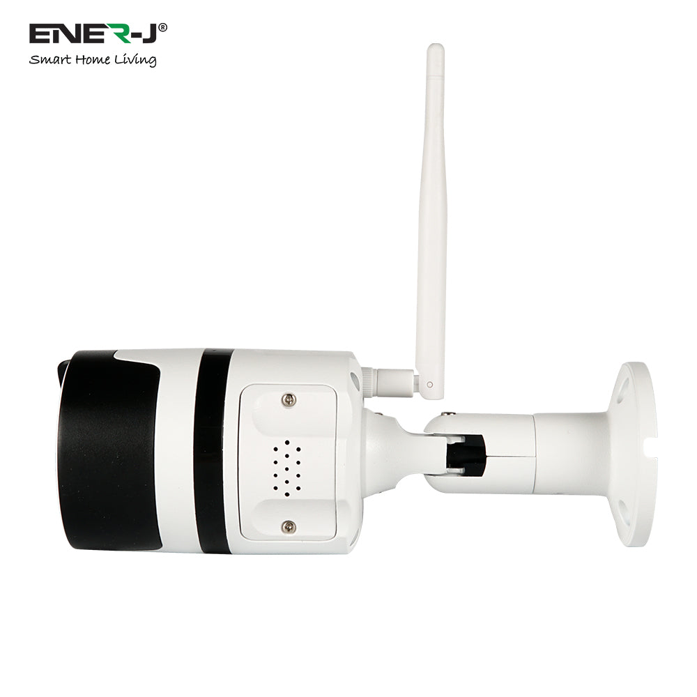 ENER-J 1080P Smart WiFi Outdoor Bullet IP Camera with 25m Night Vision, Motion Detection, Two-Way Audio & IP66 Weatherproof Design, Home Security Surveillance Camera