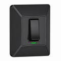 1 Gang Self-Powered Wireless Grid Switch with Backplate – Black Finish (Eco Series)