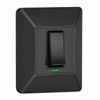 1 Gang Self-Powered Wireless Grid Switch with Backplate – Black Finish (Eco Series)