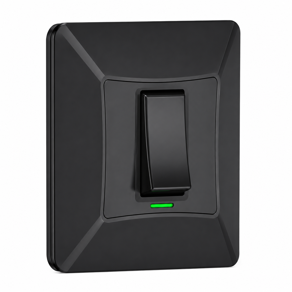 1 Gang Self-Powered Wireless Grid Switch with Backplate – Black Finish (Eco Series)