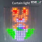 ENERJ Smart Curtain Fairy Lights 2x2 Meters of 400 LEDs, Remote Included, APP & Voice Controlled , Perfect for Bedrooms, Parties and Home Decor.