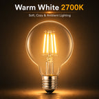 Ener-J G95 LED Filament Globe Bulb Pack of 4 E27 4W 2700K Clear