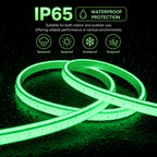 50M FCOB Neon Rope Light Kit, 10W/M, 800Lm/M, Green