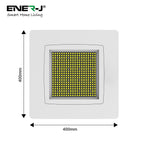 150W Premium Canopy Lights with 140 Lm/W & Dimmable Lifud Driver, Size 400x400mm, IP65 & IK08, Includes Recessed Mounting Kit & Surface Bracket installation, 5700K, 5 Years warranty