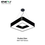 40W Hollow Square Pendant Light, Size: Side length 80 cms, Lampshade height 5 cms