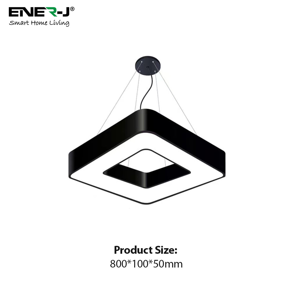 40W Hollow Square Pendant Light, Size: Side length 80 cms, Lampshade height 5 cms