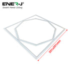 60x60cm LED Frame Panel Light with Hexagon Inner Lights - 40W, Cool White | Pack of 4 - 6500K
