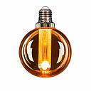 Ener-J G125 LED Filament Globe Bulb Pack of 4 E27 3W 2000K Amber