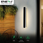 Ener-J Outdoor Acrylic Wall Light Warm White 10W IP65 Waterproof LED Wall Lamp 30 x 8cm Modern Exterior Lighting for Garden, Patio & Entrance