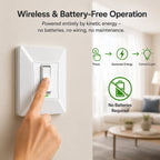 1 Gang Self-Powered Wireless Grid Switch with Backplate – White Finish (Eco Series)