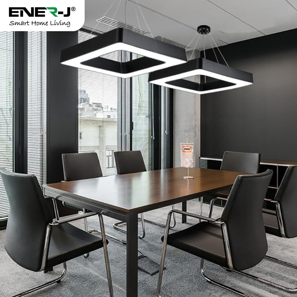 40W Hollow Square Pendant Light, Size: Side length 80 cms, Lampshade height 5 cms