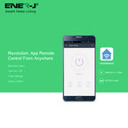 ENER-J No Neutral Wire Smart Switch – 2 Gang WiFi Switch, Alexa Compatible, Black UK Glass Panel