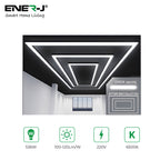 Ener-J 536W Designer LED Ceiling Light with Double Inner Frame & Border, 6500K Daylight, Modular Commercial Lighting