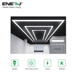 Ener-J 536W Designer LED Ceiling Light with Double Inner Frame & Border, 6500K Daylight, Modular Commercial Lighting