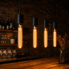 Ener-J T45 LED Filament Tube Bulb Pack of 4 E27 3W 2000K Amber