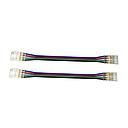 3 Pin RGB 10mm Solderless Strip Connector/ Joiner with cable in center for T483