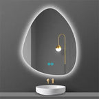 ENER-J Teardrop LED Bathroom Mirror 600x800mm – Dimmable 3 Colour Lighting, Anti-Fog Demister, Touch Sensor, Backlit Wall Mirror