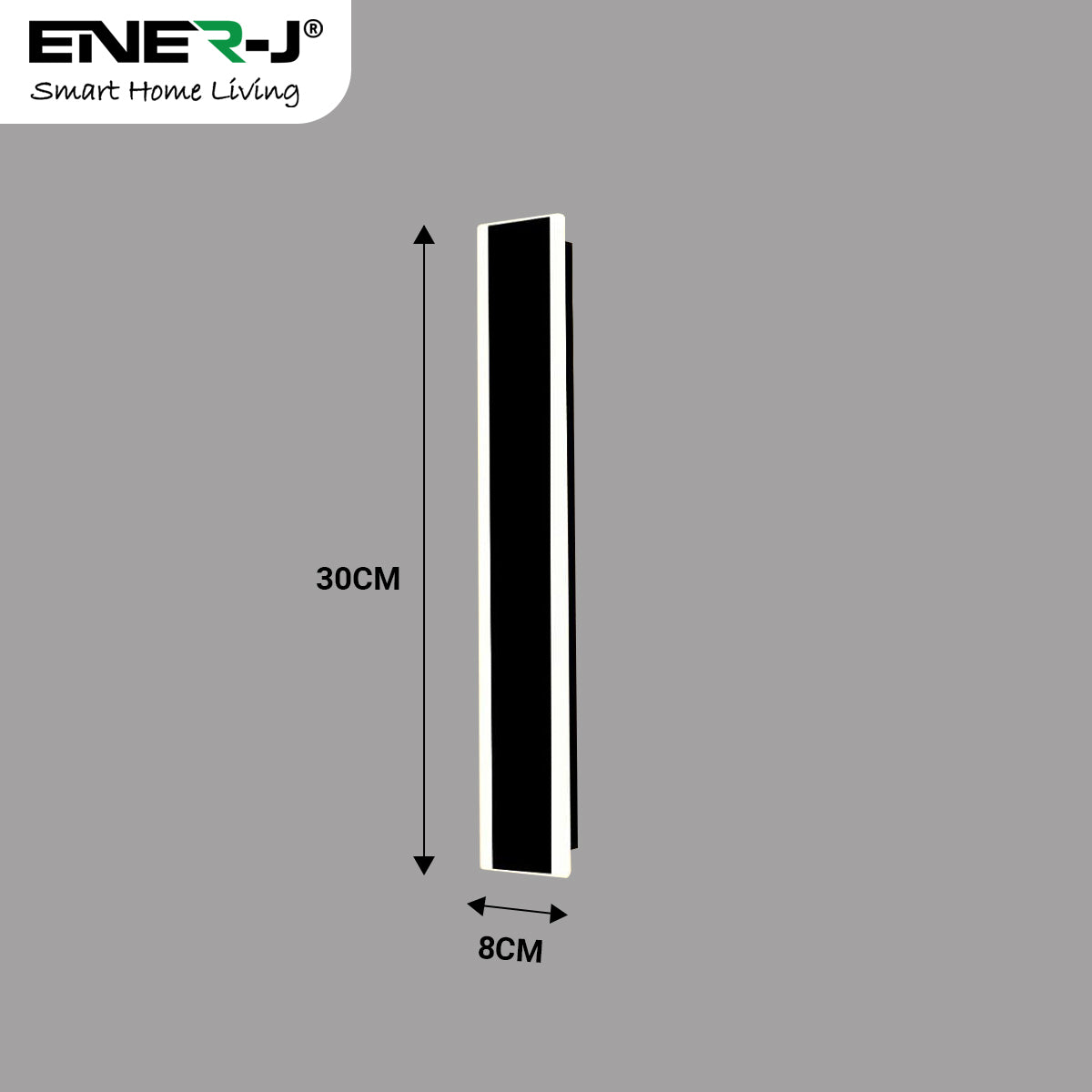 Ener-J Outdoor Acrylic Wall Light Remote Controlled CCT Changing 20W IP65 Waterproof LED Wall Lamp 30 x 8cm for Garden, Patio & Exterior Walls