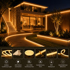50M FCOB Neon Rope Light Kit, 10W/M, 800Lm/M, 3000K