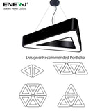 36W Hollow Triangle Pendant Light, Size: Diameter 80 cms, Lampshade height 5 cms