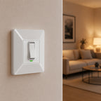 1 Gang Self-Powered Wireless Grid Switch with Backplate – White Finish (Eco Series)