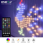 ENERJ Smart Curtain Fairy Lights 2x2 Meters of 400 LEDs, Remote Included, APP & Voice Controlled , Perfect for Bedrooms, Parties and Home Decor.