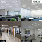 LED borderline panel light applications in office school laboratory and shopping mall ceiling lighting environments