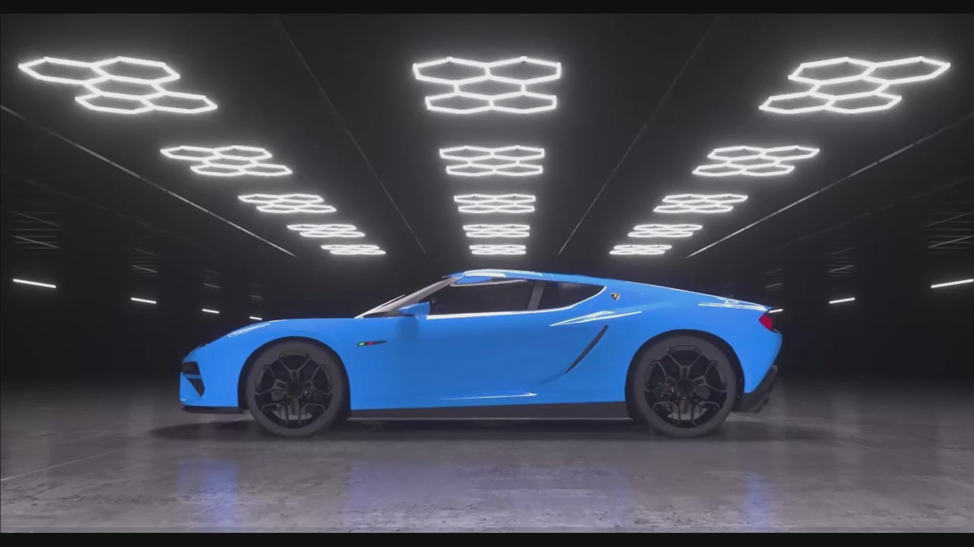 Ener-J 600W Hexagon LED Garage Ceiling Light, 69 T5 Tubes, 6500K Daylight, Modular Showroom Lighting System