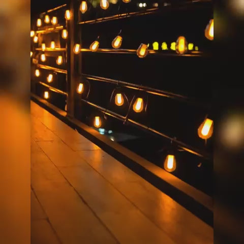 15m Fire Flame LED String Light Kit, Flickering Flame Bulb Effect